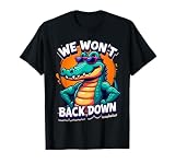 Retro We Won't Back Down Florida Fun Fear The Chomp Gator T-Shirt