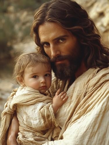 DIY Activité Manuelle Adulte Diamond Painting Jésus : canevas diamant 5D 50x70cm loisirs créatifs