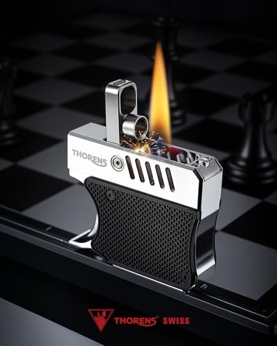 Encendedor de queroseno metálico clásico, recargable miniatura 4