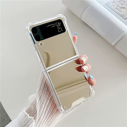 Miroir de maquillage coque de luxe pour Samsung Galaxy Z Flip 4 et 3 or
