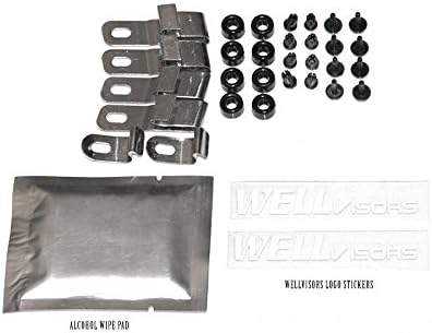 WellVisors Window Visors Wind Deflectors Compatible with Mercedes-Benz 2009-2015 GLK-Class X204 with Black Trim Rain Guards 3-847MB009