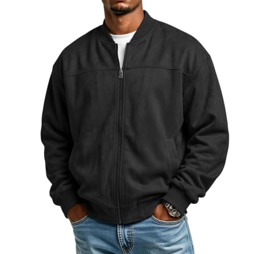 Bomber Jacket Men Light Zip Up Business Casual Jackets with Pockets 2026 - image 6