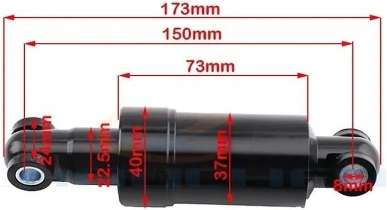 Shocks Dirt Bike For 125/150mm 24mm Hydraulic Rear Shock Absorber for Aluminum Alloy Adjustable Suspension Modification Parts