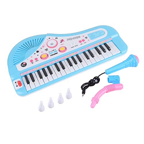 QANYEGN Kid Electronic Keyboard, Portable Piano Keyboard, 37 Keys Keyboard Piano with Microphone for Girls Boys
