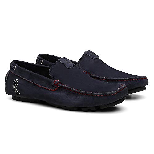 Mocassim Masculino Couro Fosco Casual - Marinho - 37