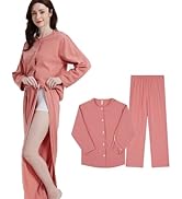 DEEYOTA Zippered Patient Gowns,Medical Care Gowns,Pure Cotton Hospital Gowns,Easy to Put on and T...