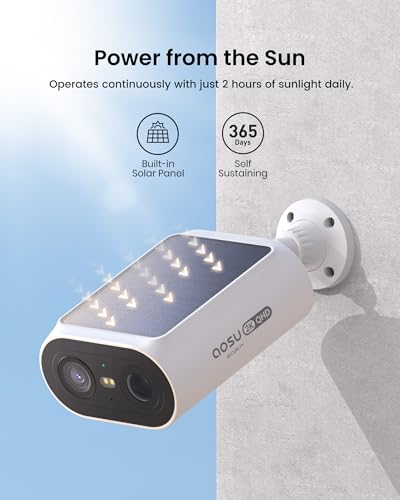 Wireless Outdoor Solar Security Cameras with Color Night Vision - Home Security System (4 Camera Kit)