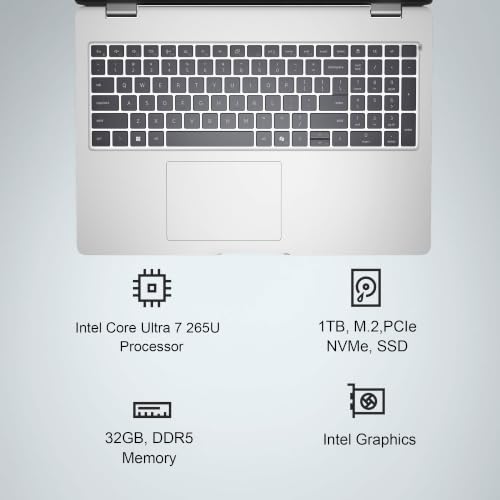 Image of Dell Pro 16 PC16250 (Next Gen Latitude 3550) Business AI PC Laptop (16 inch FHD+ Touchscreen, Intel 12-Core Ultra 7 265U, 32GB DDR5, 1TB SSD) 1080p IR Webcam, Backlit, Thunderbolt 4, Wi-Fi 6E, Win 11 Pro