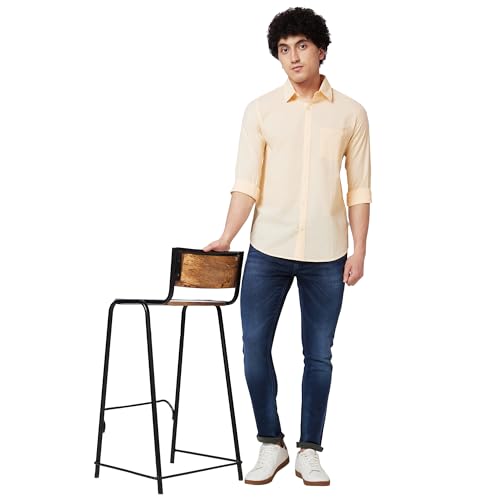 Image of Spykar Men's Regular Fit N /A Full Sleeve Solid Casual Shirts