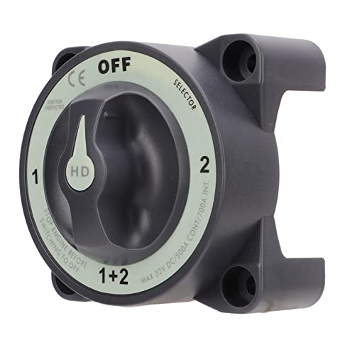 500A Marine Battery Cut Off Switch Heavy Duty 4 Position Battery Disconnect Switch for RV Boat