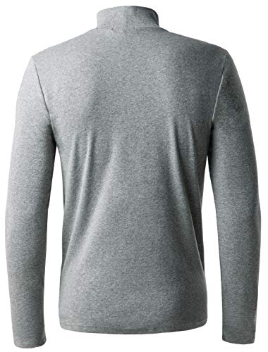 Derminpro Men's Slim Fit Long Sleeve Mock Turtleneck Knit Pullover Soft T-Shirt3
