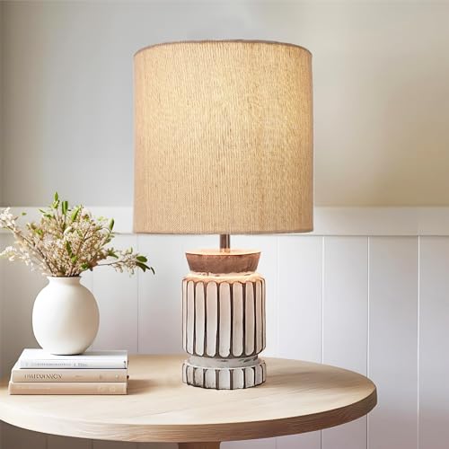 Homesake® Retro Farmhouse Table Lamp for Living Room Bedroom Rust...