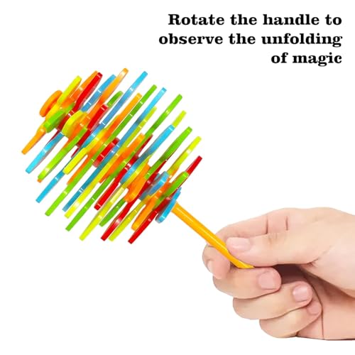 Image of Mgat Shop Spinning Candy Flower Toy for Kids - Lollipop Shaped Hand Spinner - Twisting and Rotating Colorful Flower - Stress Buster Gift for Creative - Color As Per Stock