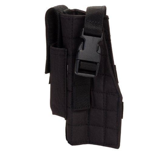 VooDoo Tactical 25-0029001002 Holster with Attached Mag Pouch, Left, Black