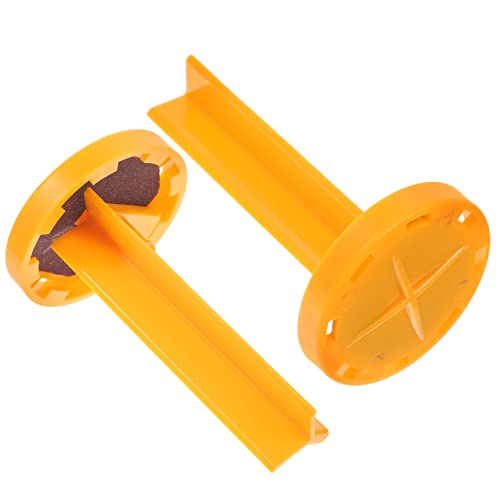 VANZACK 2pcs Cue Tip Sander Pool Cue Burnisher Pool Stick Tip Sander Billiard Cue File Pool Stick File Billiard Cue Shaper Billiard Pool Cue Tip Tool Restorer Tool Repair Club Head Plastic