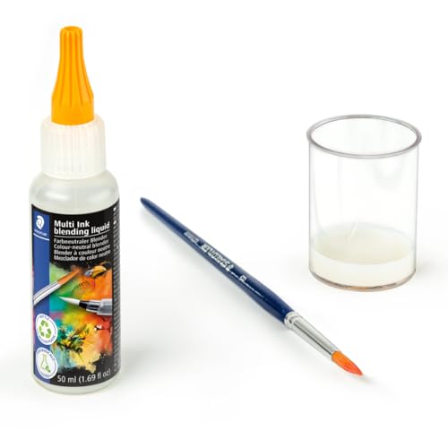 STAEDTLER Multi Ink Blending Liquid 893, ideale Ergänzung zum Pigment Arts Pen Sortiment, Kunststoff-Flasche mit praktischer Dosierspitze, 50 ml, 893