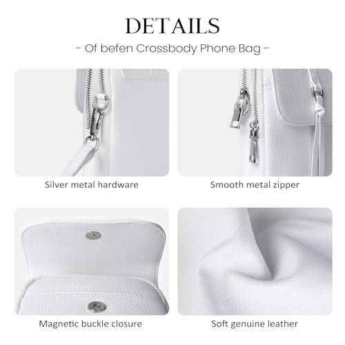 Image of befen Genuine Leather Small Crossbody Bags for Women Cell Phone Purse