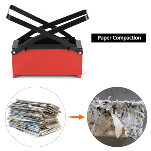 QWORK Briquete de jornal, máquina de registro de papel de aço resistente para tijolos de lareira, ec