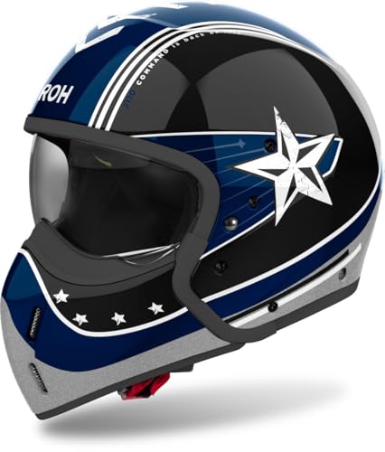 AIROH J 110 Command Ocean Gloss XL casco de moto convertible azul 3