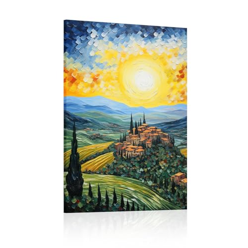 Tableau paysage de campagne vintage impression sur toile de qualité premium
