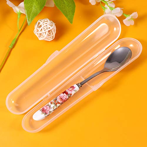 Hemoton 5 Unidades de Armazenamento de Colher de Bebê Estojo de Silicone para Alimentação Infantil C