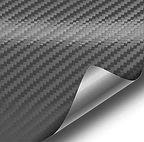 Vinyle 3D fibre de carbone Vvivid 0.3x1.5m avec transfert Oracal gris - 2