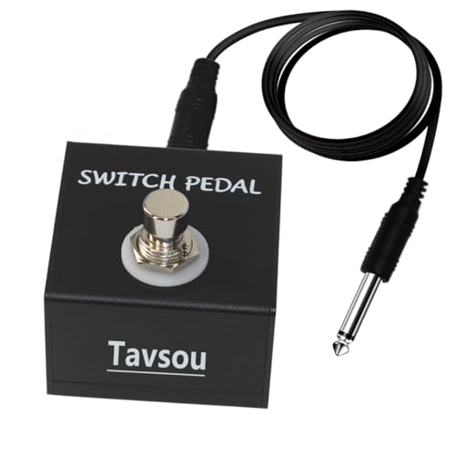 Tavsou Tap Switch Pedal Für Gitarre Effekt Pedal Schalter mit TS Kabel (Unlatch Tap Switch)