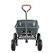 VEVOR 4 Cu.Ft. 600lbs Poly Garden Cart Dump Wagon, Heavy Duty 4 Wheel Wheelbarrow Yard Cart Dump Wagon with 10in All Terrain Wheels, Steel Frame and Quick Release System