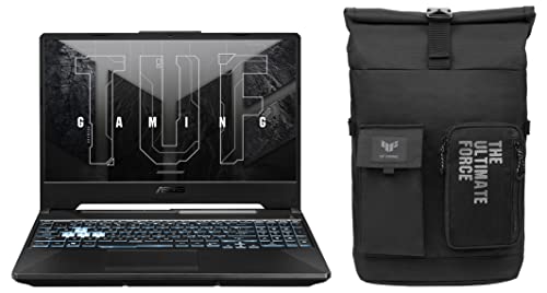 Image of ASUS Tuf Gaming A15,15.6 inch (39.62 Cm) Fhd 144Hz,AMD Ryzen 9 5900Hx,6Gb RTX 3060,Gaming Laptop,Fa506Qm-Hn124W + Vp4700 Tuf 17 inch (43.18 Cm) Backpack (Black),Windows 11 Home