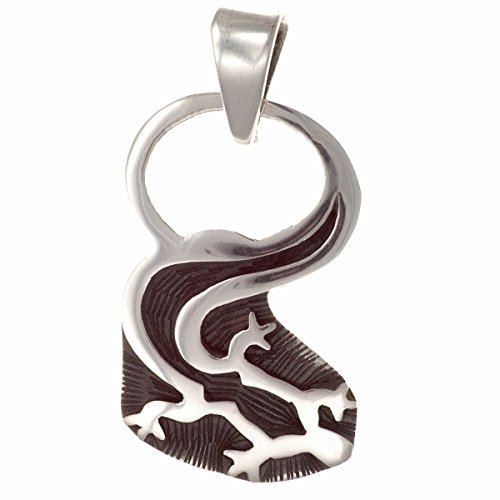 Preisvergleich Produktbild Eidechse Silber 925 Anhänger Indianerschmuck (Hopi-Style) Handarbeit