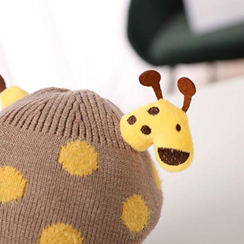 Toddler Girls Boys Winter Cute Deer Hat，Cotton Lined Knit Kids Earflap Outdoors Cap (Color : Pink, Size : 3-24 Months) #TOP1