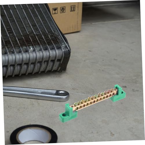Bloque de terminales de cobre verde con tornillos para cables pack de 4 5
