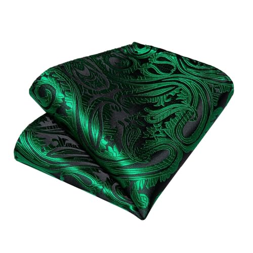 Juego de corbata de moño de seda paisley para hombre miniatura 5
