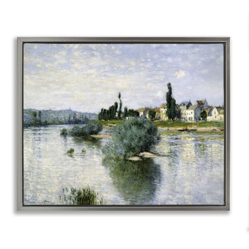 Seine at Lavacourt Impressionist, 16 x 20 Inch Canvas in Floater Frame