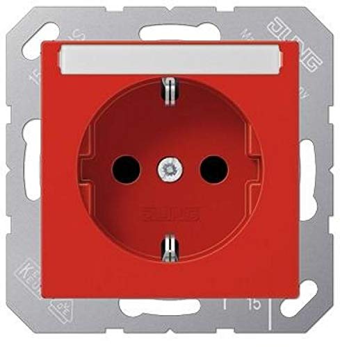 Prise rouge Jung Schuko A 1520 sécurisée et visible pour identifier vos circuits