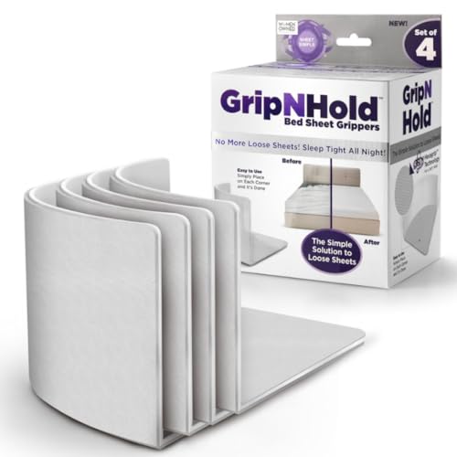 Bed Sheet Holders – 360° Secure Fit for Corners – Heavy-Duty Non-Slip Sheet Grippers for Tight, Wrinkle-Free Bedding – 1 Pack (Don't Fit Adjustable beds or mattresses)