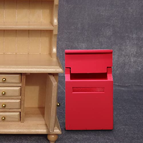 FOUTP Mailbox Spielzeug Miniatur Postfach Puppenhaus Zubehör 1:12 Mini Holz Briefkasten Miniatur Mail Box für… – Bild 5