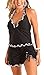 Summer Mae Women's Plus Size Ruffled Two Piece Swimsuit Printed-Hem Ruffled Swimdress