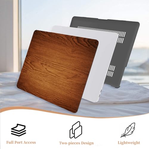 Coque MacBook Pro 13 grain de bois 1448 finition premium avec protection clavier fine