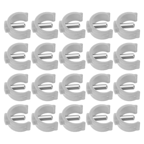NOLITOY 20 Pièces Lot de Clips C pour Déambulateur et Béquilles Fixations Durables pour Canne et Accessoires de Marche Tube de Remplacement pour Aides Mobilité Seniors