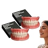Fortschrittliches Vollprothesen-Set, Silikon-Unterfütterungs-Prothesen-Set, einfach zu verwenden für Männer und Frauen (2pcs)