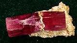 Large 6.31 Carat Bixbite"Red Emerald" (Red Beryl) Crystal with Matrix/Wah Wah Mountains, Utah