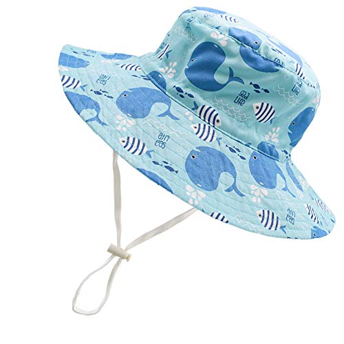 Baby Sun Hat Boys Girls Toddler Kids Hats Summer Swimsuit Beach UPF 50+ Sun Protection Outdoor Adjustable Bucket Hat Caps