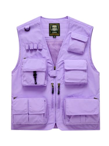 Image of Hbufnha Outdoor Fishing Hunting Vest Multi Pockets Work Cargo Jacket