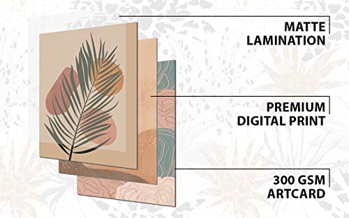 Image of CodersParadise Boho Wall Collage Kit - 54 Premium 4x6 Inch Peach Beige Aesthetic Posters| Bohemian-Inspired Wall Art Prints for Bedroom, Office & Living Space Decor| Cardstock Photo Cards + Glue Dots
