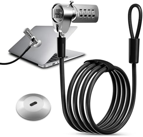 Amazon.com: AOMGD 2 Pcs 6-Foot Laptop Lock Notebook Combination Lock ...