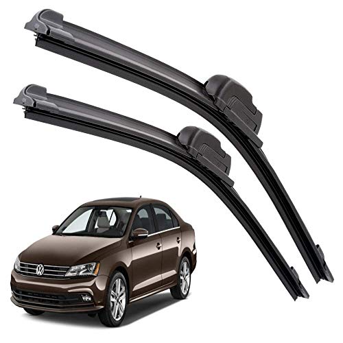 Image of Euro Care Windshield Car Wiper Blades Compatibility With Jeta (Model : 2012-2019) - Set of 2Pc (Particular)