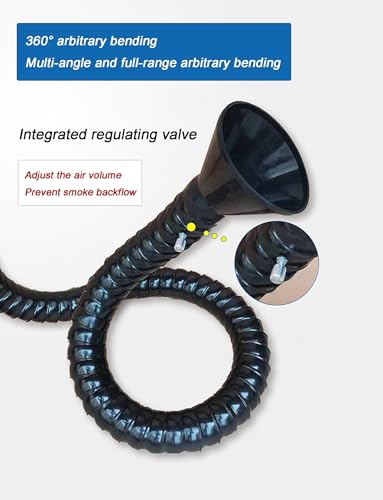Braccio flessibile per aspirazione fumi per saldatura e saldatura, regolabile, sistema di ventilazione da officina isolato