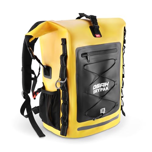 Image of OSAH DRYPAK Waterproof Backpack Dry Bag 35L /55L /85L- Heavy Duty Roll-Top Hiking Backpack Sack Keeps Gear Dry for Travel, Kayaking, Boating, Camping, Rafting and Fishing
