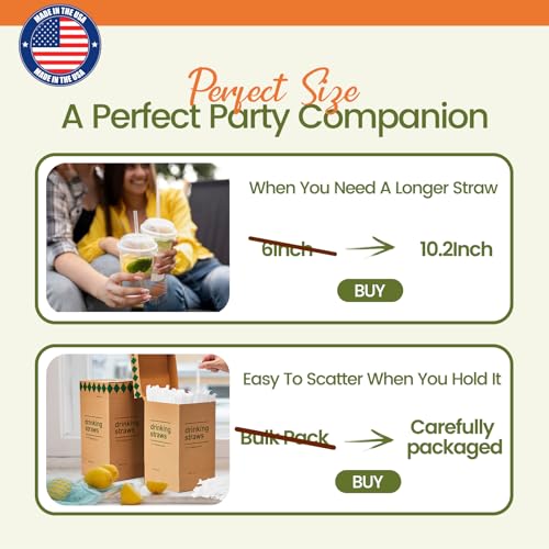 Image of Plastic Straws 500 Pcs Individually Wrapped Clear Disposable Drinking Straw